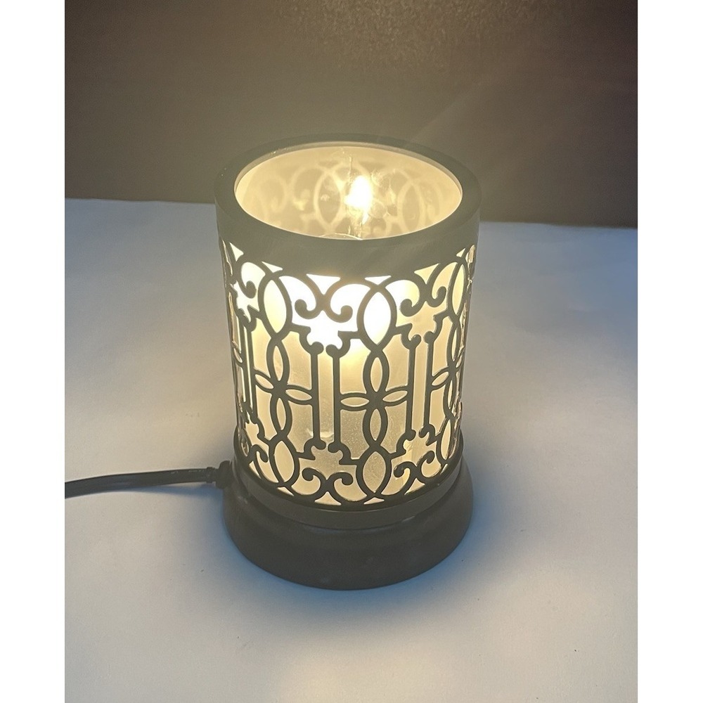 Country Light Metal On Glass Electric Base Intertek Lamp